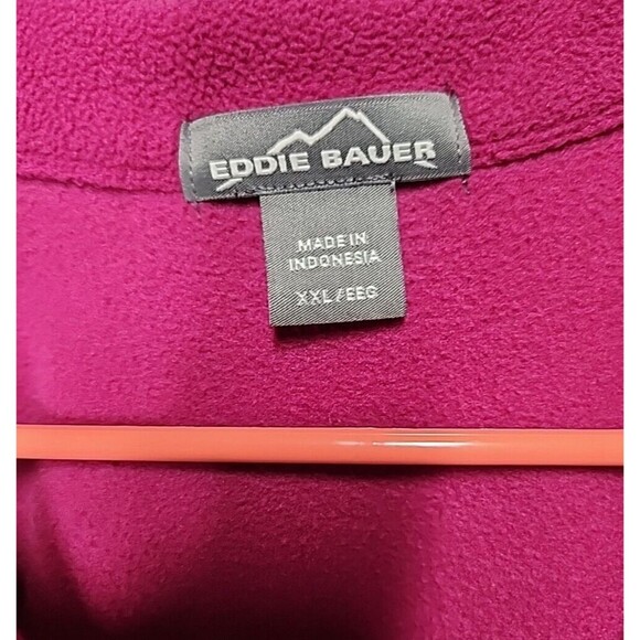Eddie Bauer Women Size XXL Red 1/4 Zip Fleece Long Sleeve Sweatshirt EUC - Picture 7 of 7
